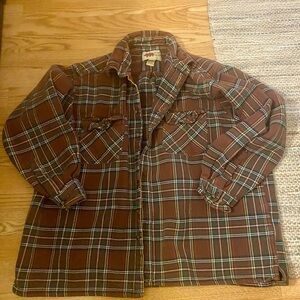 Brown Plaid Flannel Shirt